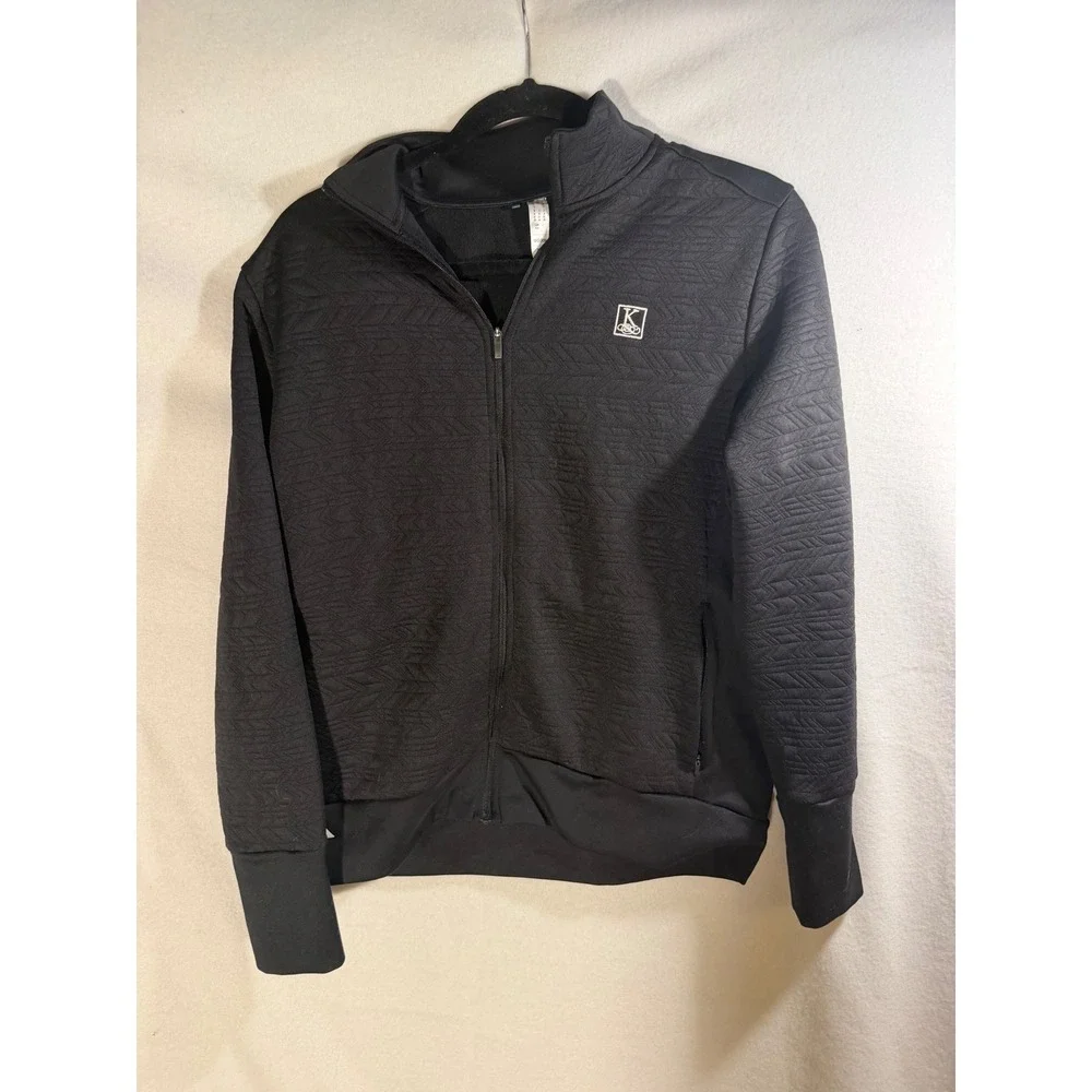 Adidas Cold.Rdy Black Textured Chevron Full Zip Jacket Mens Medium